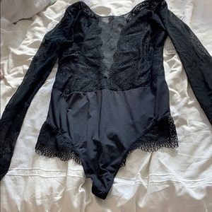 Black lace bodysuit